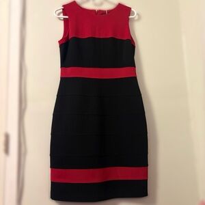Tommy Hilfiger Vibrant Red and Black Dress